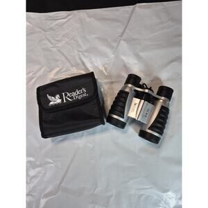 Readers Digest Binoculars 4x30 Compact Pocket Optics With Case And Neck Strap